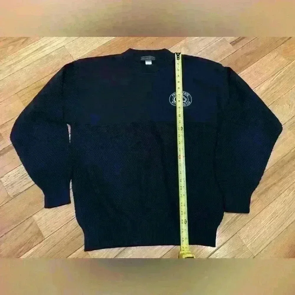 PENN STATE Nittany Lion Club Andrew Rohan Sweater Navy Blue Crewneck Mens Size M